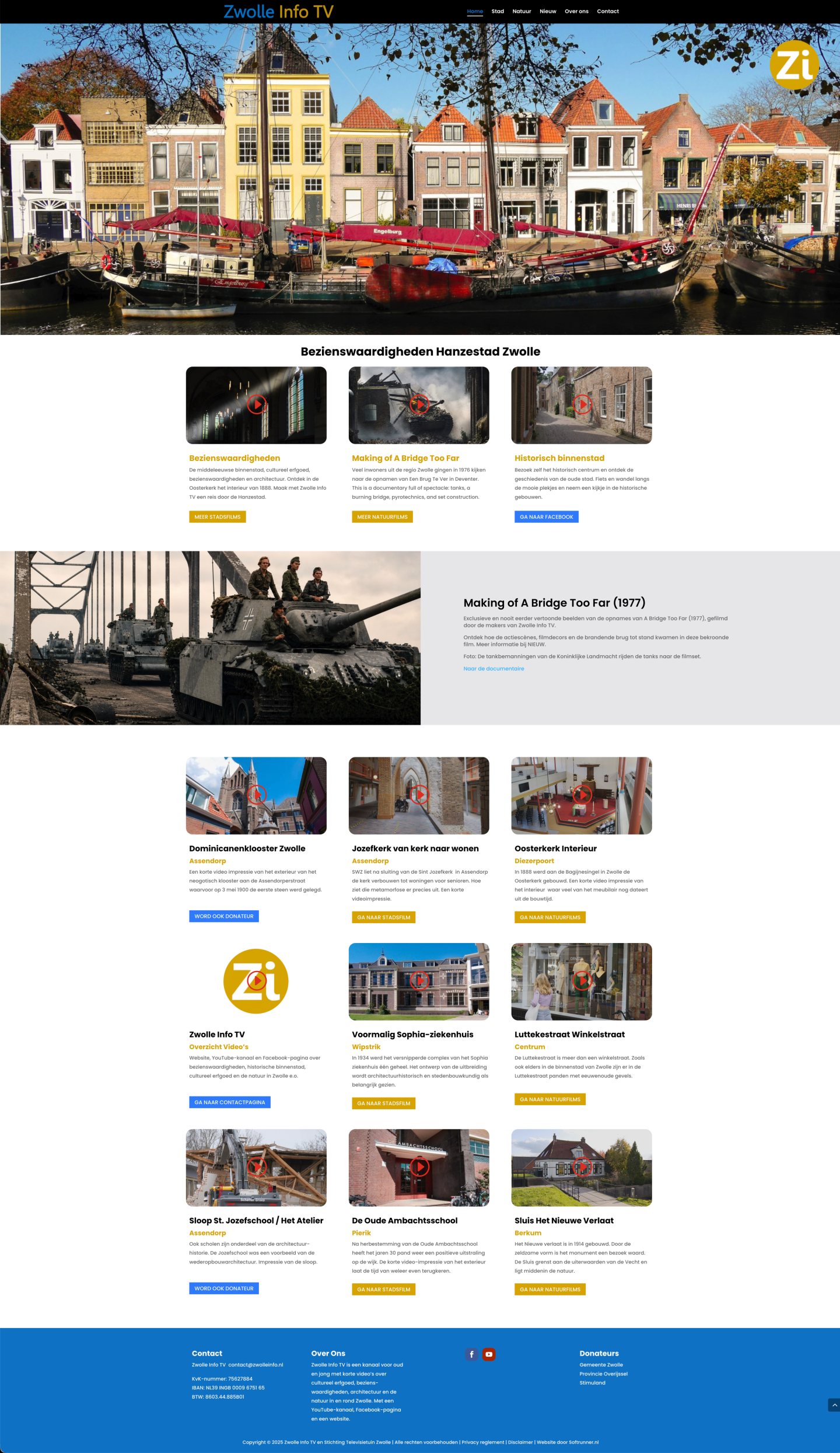 Screenshot van de website Zwolleinfo